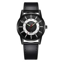 Relojes baratos de marca XINEW genuinos de lujo de primera calidad para niños, reloj de cuarzo con fecha y correa de Cuero Simple a la moda negra, reloj Erkek Barato Saat Relogio Masculino - details 0