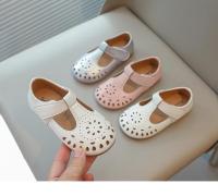 Zapatos informales para niñas, calzado de cuero suave con recortes calados de princesa, con correa en T, para primavera y verano, 2025 - details 2