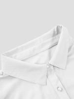 Blusa informal de talla grande para mujer, blusa de manga abombada de Color sólido, adecuada para oficina y exteriores, con un solo pecho, novedad de primavera y verano 2025 - details 23