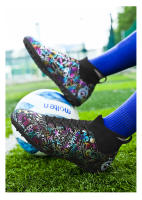 Zapatos de fútbol de marca para hombre, botas de fútbol de tobillo alto para niño, zapatillas de deporte de entrenamiento de hierba antideslizantes para exteriores, tacos, zapatillas de fútbol TF/FG - details 21