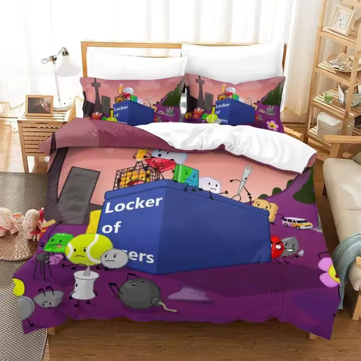 Conjunto de Cama Jacknjellify con Estampado 3D de Anime Tamaño de Cama Sencillo, Doble, Rey - 1