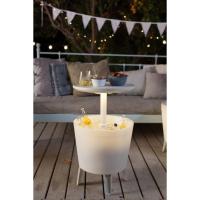 Mesa Nevera para Exterior y Jardín, Ratán, Color Crema, Capacidad 30 L, 45 latas - details 17