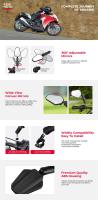 Espejos retrovisores para motocicleta M8 M10, espejo de manillar universal Emark, espejos retrovisores plegables 360 para motocicleta °   Ajuste para KTM Duke 390 duke790 890adv 1290 ADV Adventrue - details 7