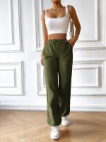 Pantalones elásticos de pierna ancha para mujer Ropa de moda de otoño y primavera - details 8