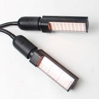 Lámpara LED de espectro completo para cultivo de plantas, 2 cabezales, 10W, 5 niveles de brillo regulables, temporizador de encendido y apagado automático, 3, 6, 12H - details 2