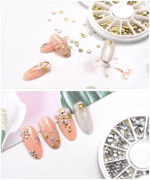 KADS 3D metálico oro/plata remache escamas de uñas arte Decoración Accesorios de uñas manicura brillo gemas - details 4