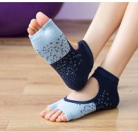 Calcetines antideslizantes sin dedos para mujer, medias de agarre para Yoga, Barre, Pilates, Fitness, gimnasio, deportes, baile, YOGO - details 3