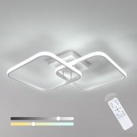 50W Plafon LED Techo Regulable, Lampara Techo con Mando a Distancia 3000K-6500K 59cm, Moderno Lamparas de Techo Salon Cuadrado para Dormitorio Salon Baño Cocina Comedor Pasillo - details 0