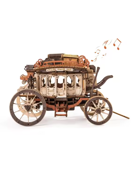 Robotime Rokr Stage Music Box rompecabezas de madera 3D para adultos cumpleaños aniversario regalo Hobby STEM Kits modelo fácil de construir - 1