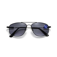 Gafas de sol de lectura bifocales con doble puente, lentes grises con memoria elástica, cómodas, protección UV + 0,75 a + 4 - details 3