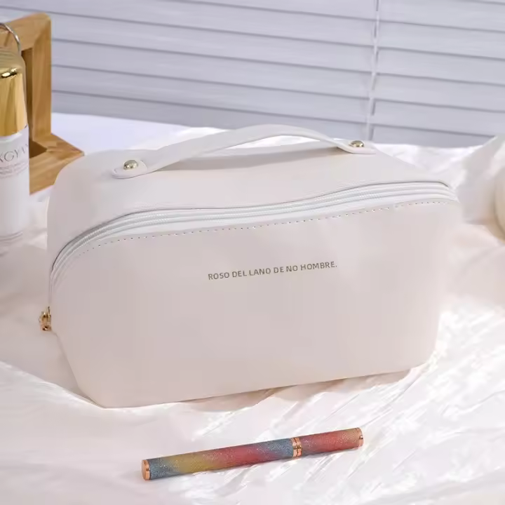 Bolsa de Cosméticos para Viaje Organizadora de Negocios Portátil Impermeable de Poliéster con Cierre de Crema Ideal para Maquillaje y Higiene de Mujeres - 1
