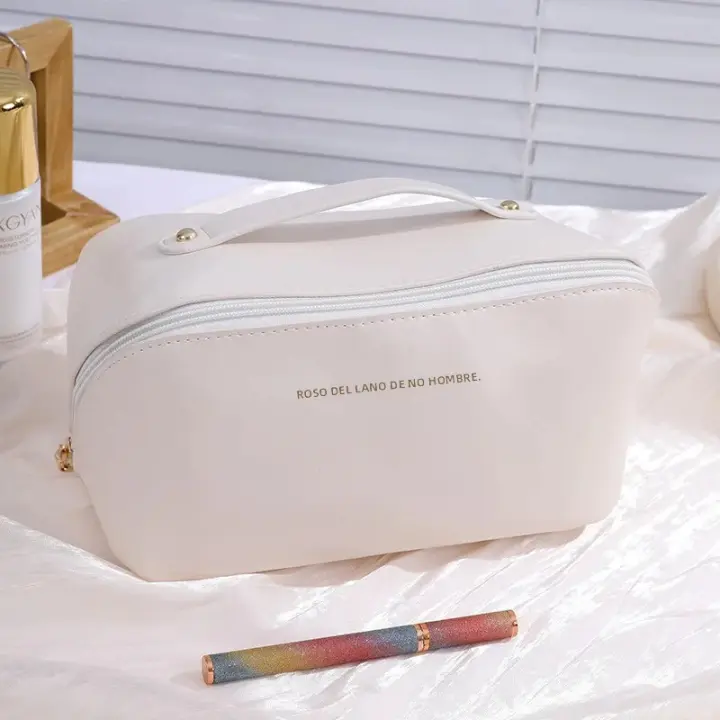 Bolsa de Cosméticos para Viaje Organizadora de Negocios Portátil Impermeable de Poliéster con Cierre de Crema Ideal para Maquillaje y Higiene de Mujeres - 1