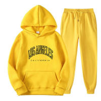 Conjunto de 2 piezas para hombre y mujer, sudadera con capucha, chándal y pantalones deportivos, pantalones deportivos con cuello redondo - details 2