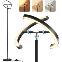 Lámpara de Pie LED Regulable, Lampara de Pie Salon con Distancia & Táctil, 4 Temperaturas de Color, 1300LM, Lámpara de Lectura Moderna para Salón, Dormitorio y Oficina, 20W, Negra - details 19