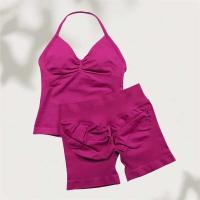 Conjunto de Yoga sin Costuras para Mujer Tanga Largas con Cordones Ropa de Gimnasio de Verano - details 13