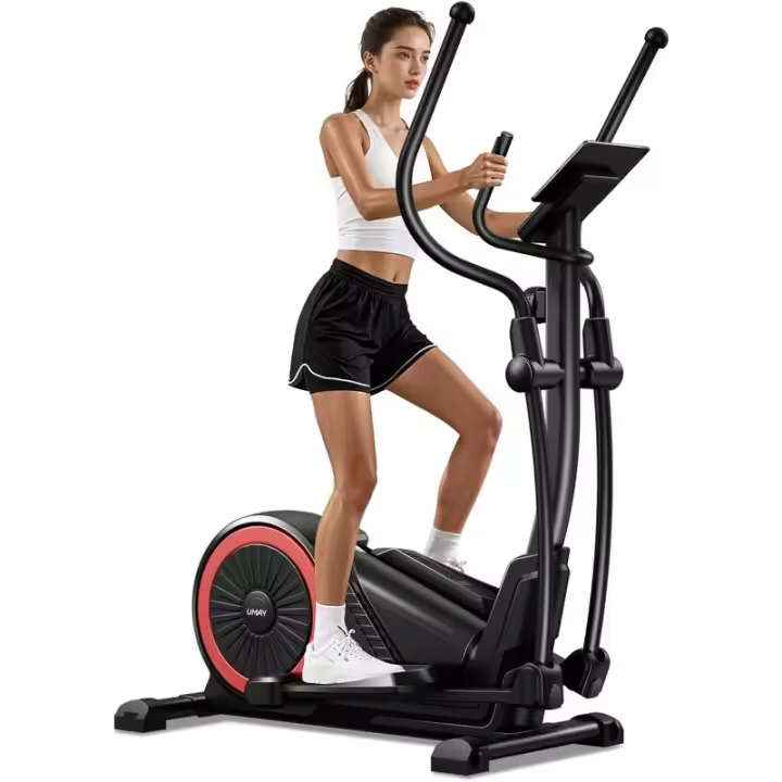 UMAY para el hogar, máquina de ejercicio con 8 niveles de resistencia y empuñaduras de frecuencia de pulso, entrenador elíptico magnético silencioso con paso de 15,5" y - 1