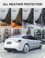 Para Tesla Modelo 3 2024 2025 2026 Guardabarros altos Protectores contra salpicaduras Guardabarros Sin perforaciones Accesorios de protección contra todo el tiempo (juego de 4) - details 3