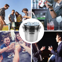 Cubo enfriador de vino y cerveza de acero inoxidable, fabricante de cubitos de hielo para KTV Bar, cocina, fiesta, Bar, champán, vino, cerveza, 5l - details 2