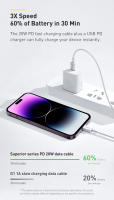 Baseus Cable USB Tipo-C de Carga Rápida para iPhone Adaptador Electrónico de Conector de Hombro a Mujer Hecho en China Adecuado para Smartphones - details 2