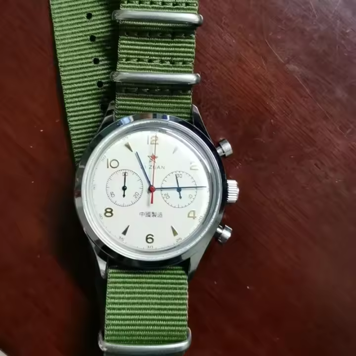 Reloj de Cronómetro de Cuarzo DUGARY Vintage 21 Piloto de Lona Impermeable Diseño Redondo - 1