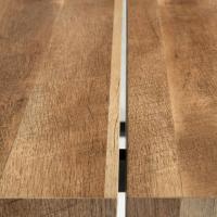 Mesa de comedor extensible rectangular para 6-10 personas, madera y negro, 160-200 cm - details 14