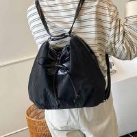 Mochila con lazo plateado de Color sólido, bolso de hombro estilo coreano de gran capacidad, bolso de compras versátil - details 3