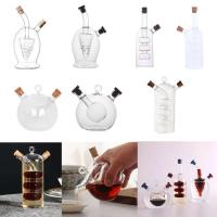 homyl 2-Outlet Glass Olive Oil Sprayer Dispenser Vinegar Jar Bottle Pot Kitchen Cruet Sauce Dispenser