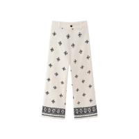 Pantalones de Lino Boho Vintage para Mujer Moda de Verano 2023 Pantalones Suaves con Bordado para Chicas - details 11