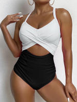 Bañador de una pieza para mujer, traje de baño con realce, Monokini Sexy recortado, ropa de playa para verano, 2024 - details 10