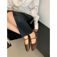 Tacón grueso negro Mary Jane zapatos zapatos de las mujeres nuevo simple y versátil boca ligera correa de metal de una palabra zapatos individuales - details 17