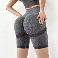 Pantalones cortos deportivos para mujer, pantalones cortos de Yoga sin costuras para Fitness, ropa deportiva de cintura alta para gimnasio, entrenamiento femenino, pantalones para correr, - details 2