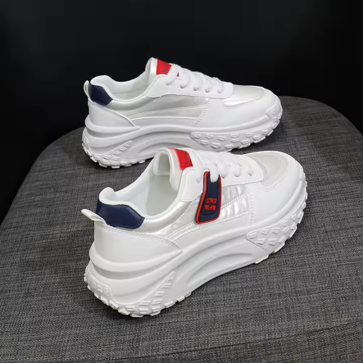 Zapatillas de Moda para Mujer Primavera 2025 Estilo Coreano Comodidad Deportiva de Paseo Callejero Aumentado - 1
