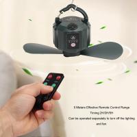 Ventilador de techo para tienda de campaña al aire libre - Ventilador portátil de dos aspas con iluminación - 10400mAh de capacidad USB recargable - Mando a distancia - Camping al aire libre Reunión Escalada - details 1