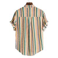 Camisa de manga corta con estampado de cuello hawaiano para hombre, forro floral, 2020 - details 37