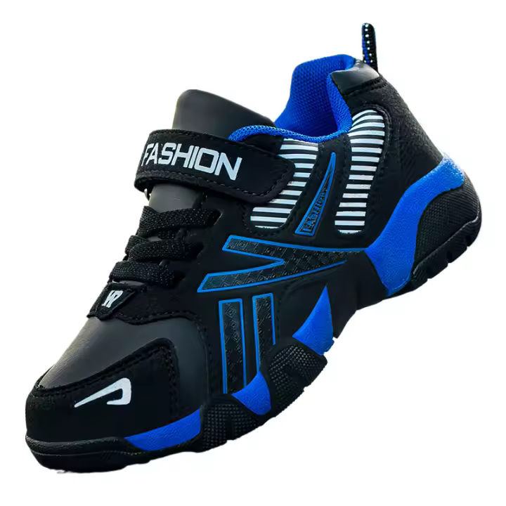 Zapatillas de deporte cómodas para niños, zapatos de tenis de cuero para la escuela, zapatillas casuales para niños, zapatillas antideslizantes para correr - 1