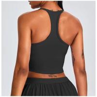 Chaleco de yoga crop top sujetador incorporado moda ropa deportiva transpirable - details 1