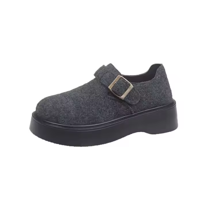 Nuevas botas de mujer con plataforma de fieltro con cantidad mínima de pedido, hebilla aumentada, diseño moderno, precio bajo, marca de alta calidad - 1