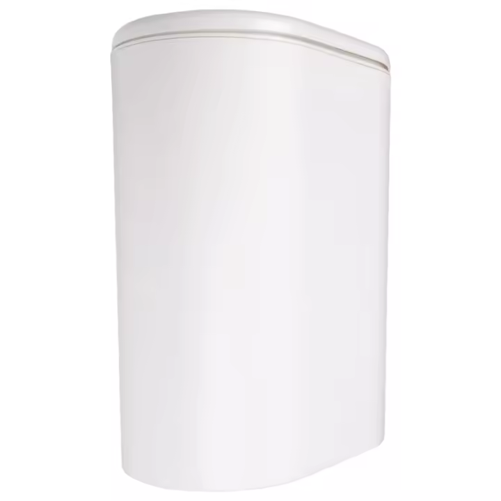 Cubo de basura de plástico estrecho para cocina, papelera tipo prensa para inodoro, cesta de basura para baño, blanco - 1