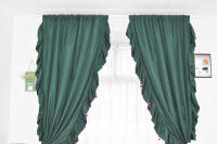 Cortinas de Estilo Princesa Nórdica con Flecos Decorativas en Color Sólido para Sala de Estar Dormitorio Material de Poliéster 100% Tema Romántico Cortinas Lavables de Largo 260cm y Más - details 23