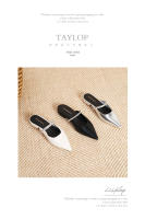 Zapatos planos puntiagudos con cadena de diamantes de imitación plateados - details 23