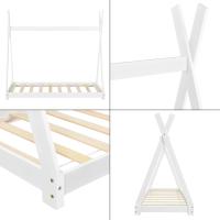 Cama para niños pequeños Cama Infantil 160 x 80cm Estructura Tipi de Madera Pino Color Pino Natural - details 71