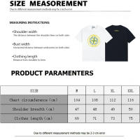 Camisetas Casuales de Manga Corta para Hombres Calidad Superior, Cuello Redondo, Material de Algodón, Moda Verano Stone Island - details 17