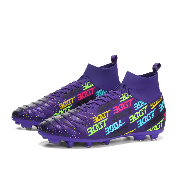 Masculino y femenino estudiantes adultos uñas rotas césped artificial uñas largas mandarín pato zapatos de fútbol. - 1