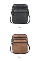 Bolso de hombro de cuero genuino para hombre, bolso Vertical de alta calidad, duradero, cruzado, bandolera de lujo de negocios para hombre - details 6
