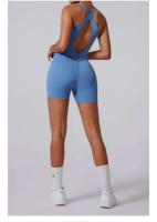 Mono deportivo sin costuras Lifting de cadera, espalda descubierta, shorts cruzados - details 6