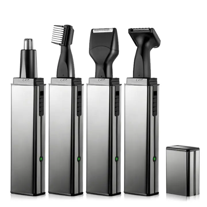 Afeitadora de Barbilla Recargable Original 4 en 1 para Hombres KEMEI Afeitadora de Cejas y Papillón Kit de Cuidado Facial con Fuente de Alimentación AC/DC Hecha en China - 1