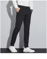 Pantalones de traje a rayas rectos, ajustados, sencillos, de marca a la moda, informales, para primavera y verano - details 2