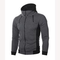 Nueva chaqueta deportiva para hombre, suéter con capucha y cremallera doble, chaqueta informal tipo cárdigan - details 7
