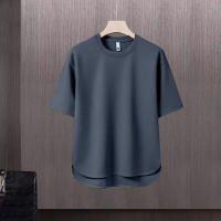 Conjunto De Verano Para Hombre Con Camiseta Y Pantalones Cortos De Algodón Transpirable Color Sólido Talla Grande Moda Casual - details 7