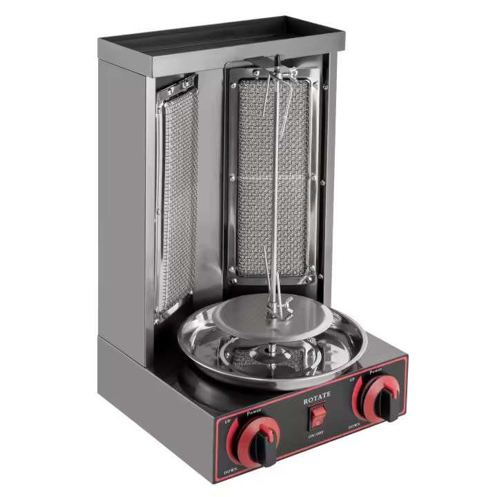 Barbacoa de gas kebab, máquina eléctrica LPG Kebab, horno de barbacoa vertical con interruptor de ajuste de temperatura - 1